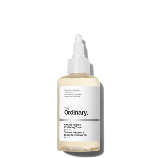 The Ordinary Glycolic Acid 7% Tónico Exfoliante 100 ml para renovar la piel, disponible en MODUM Skincare Chile