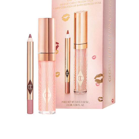 Set de dúo para labios Glossy Fresh Pink Lip Duo